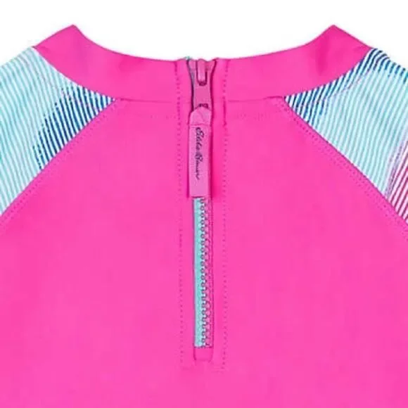 NEW! NWT EDDIE BAUER Youth Girls 4 Piece Reversible Swim Set in Pink Multi - Picture 4 of 8